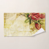 Roses rouges vintages, élégantes (Serviette à main)
