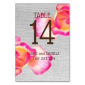 Roses rustiques, Cartes Numéro De Table (Dos)