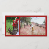 Roses rustiques et bottes de cowboy Mariage Merci (Devant)