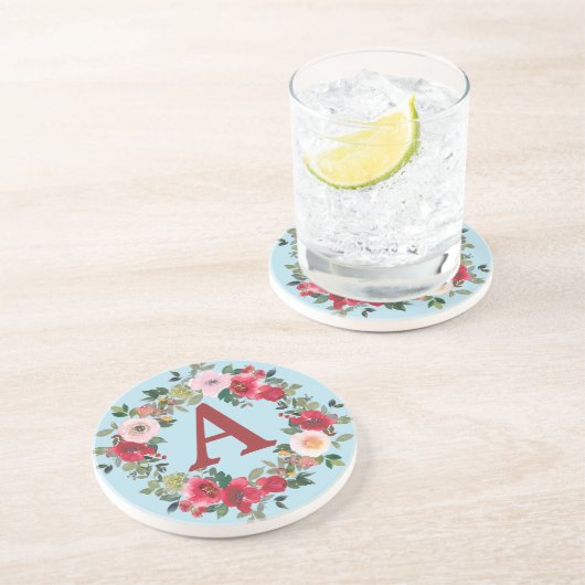 Roses sauvages avec Dessous de verre  Arrière - pl (Côté)