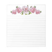 Roses sculptés sur un bloc-notes de taille moyenne (Devant)