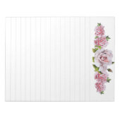 Roses sculpturaux sur un grand bloc-notes (Devant)