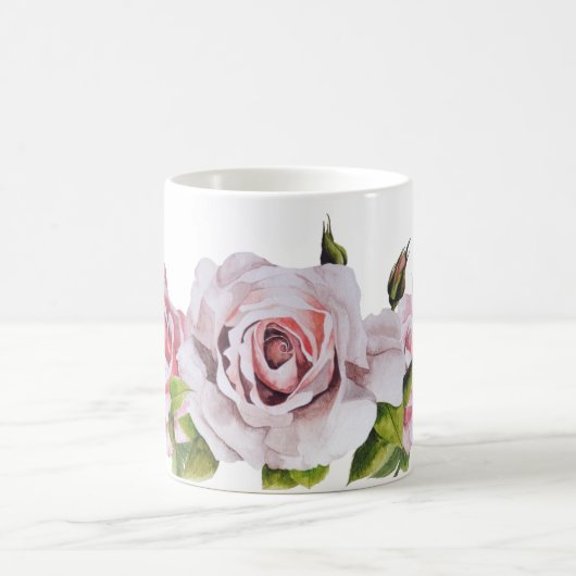 Roses sculpturaux sur une Mug classique (Centre)