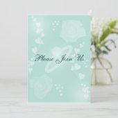 Roses Spring Invitation de nouveaux Fiançailles (Debout devant)