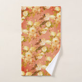 Roses sucrés sur orange (Serviette à main)