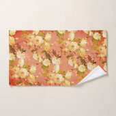 Roses sucrés sur orange (Serviette à main)