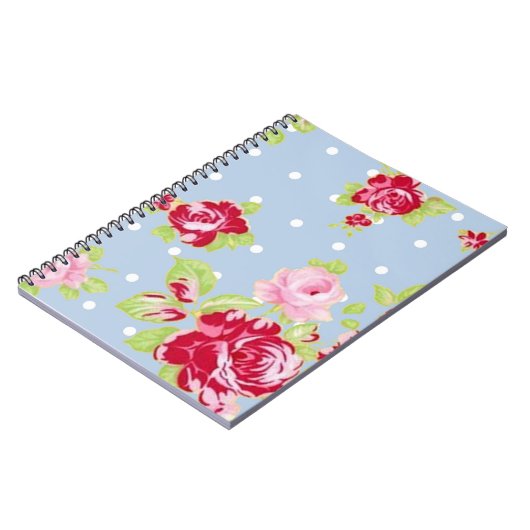 Roses Sur Carnet Bleu (Côté gauche)