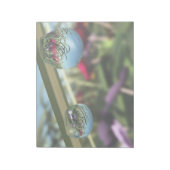 Roses sur le Bloc-notes Raindrops (Tourné)