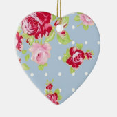 Roses Sur Ornement Bleu (Droite)