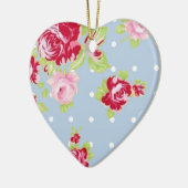 Roses Sur Ornement Bleu (Gauche)