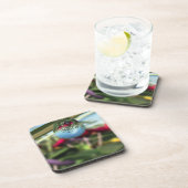 Roses sur Raindrops Cork Dessous de verre (Côté Droit)