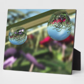 Roses sur Raindrops Photo Plaque (Côté)