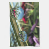 Roses sur Raindrops serviette de cuisine (Vertical)