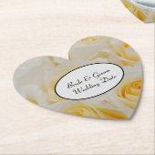 Roses sur sous-verre Date Mariée Marié (Incliné)