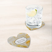 Roses sur sous-verre Date Mariée Marié (En situation)