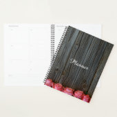 Roses sur Wood Planner (Devant avec enveloppe)