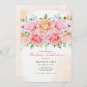 Roses Thé Hybrides  Invitation (Devant / Derrière)