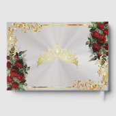 Roses, Tiara & Gold Leaves - Pearl White (Verso)