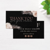 Roses tropicaux merci carte de réduction (Bureau)