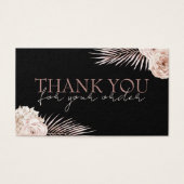 Roses tropicaux merci carte de réduction (Devant)