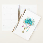 Roses turquoise avec touches (Devant avec enveloppe)