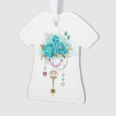 Roses turquoise avec touches (devant)