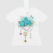 Roses turquoise avec touches (dos)