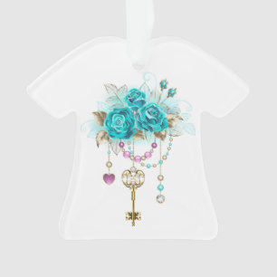 Roses turquoise avec touches