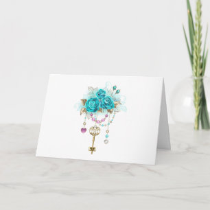 Roses turquoise avec touches