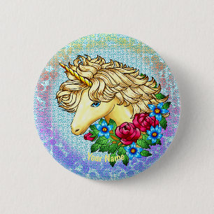 Roses Unicorn speld Ronde Button 5,7 Cm