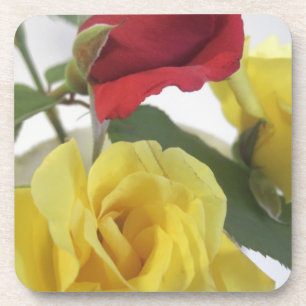 Roses van rood of geel bier onderzetter