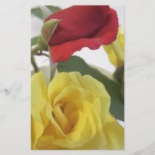 Roses van rood of geel briefpapier