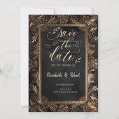 Roses Vintage Frame Gotisch Save The Date (Voorkant)