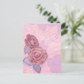 roses vintages, carte postale (Debout devant)