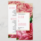 roses vintages dans le programme de mariage floral (Devant / Derrière)