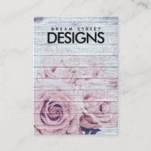 Roses Vintages en bois - Carte d'affichage (Devant)