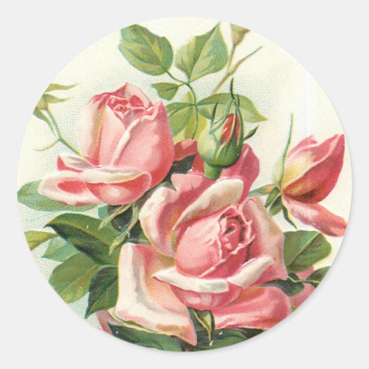 roses vintages en stickers rose (Devant)