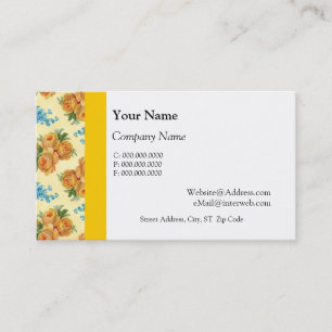 Roses vintages et Cartes de visite de fleurs bleue