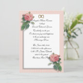 roses vintages faire-part de mariage chic (Debout devant)