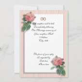 roses vintages faire-part de mariage chic (Dos)