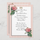 roses vintages faire-part de mariage chic (Devant / Derrière)