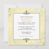 Roses Vintages + invitations jaunes/grises (Dos)