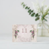 roses vintages rose clair Table Place carte (Debout devant)