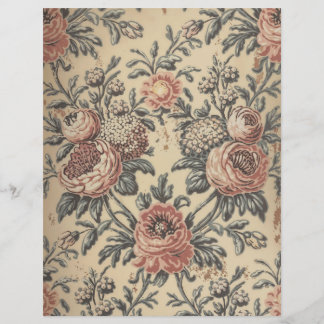 roses vintages shabby chic papier à gratter