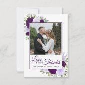 Roses Violettes Amour & Merci Photo Inscriptible M (Devant)