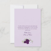 Roses Violettes Amour & Merci Photo Inscriptible M (Dos)
