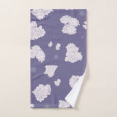 Roses violettes et blanches (Serviette à main)
