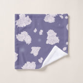 Roses violettes et blanches (Gant de toilette)