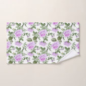 Roses Violettes Feuillage Floral Fleurs Élégant Ca (Serviette à main)