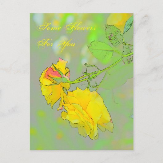 Roses, vos belles roses ici ! Carte postale (Devant)